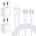 Produktbild WUXIAN Phone Ladekabel,MFi Zertifiziert 2-Pack-1M Kabel und USB Ladegerät Stecker Netzteils Ladegeraet für iPhone XS/Max/XR/X/8/8 Plus/7/7 Plus/6/6S/6 Plus/5S/SE iPad Mini/Air/Pro