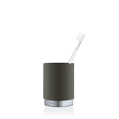 blomus 68862 Ara Zahnputzbecher, Edelstahl, anthrazit, 8,19 x 8,19 x 11,5 cm