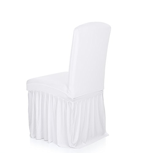Anself Elastische Stuhlbezug Stuhlhusse mit Faltenrock-Rand-Design - 3
