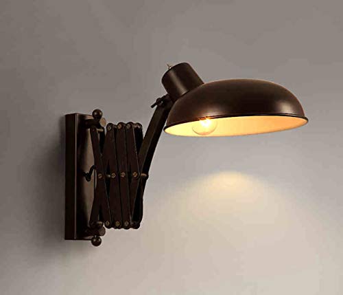 Preisvergleich Produktbild LWJJBD Wandlampe Retractable Wandleuchte Kreative Persönlichkeit Wandlampe Wind Restaurant Retro-Wandleuchte Schlafzimmer Schlafzimmer Leselicht