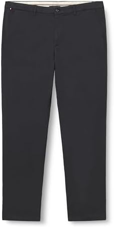 Tommy Hilfiger Uomo Pantaloni Chino Denton Printed Structure Straight Fit, Blu (Desert Sky), 30W/28L