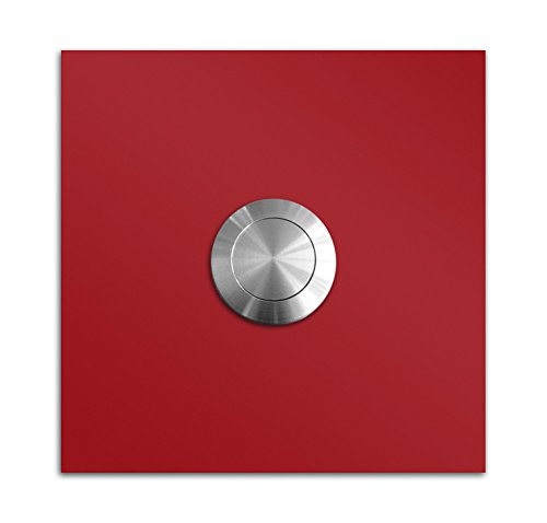 Preisvergleich Produktbild frabox Edelstahl Klingelplatte Stoke RAL, RAL 3003 Rubinrot