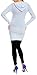 Happy Mama Women's Maternity Stretchy Knit Tunic Jumper Pullover with Hood 908p (Light Blue, 8/14)