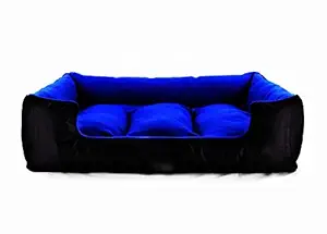 Gorgeous Reversible HQ Ultra Soft Dual (Blue Black) Colour Dog/Cat Velvet Bed -Large