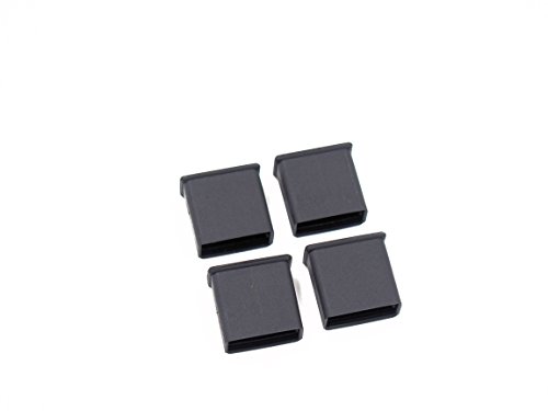 smartec24® 4x USB TPU Schutzkappe in schwarz Staubschutzkappe für den effektiven Schutz eines USB A Steckers (4x schwarz)