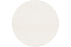 vidaXL Dessus de Table Rond Blanc Ø70x3 cm Bois de pin Massif, Plateau de Table en Bois, Dessus de Table à Manger, Plateau de Table en Bois Massif