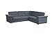 Produktbild CAVADORE Eck-Sofa Tuluza/Moderne Eck-Couch Grau mit Spitzecke/Größe: 262 x 87 x 233 cm (BxHxT) / Dunkelgrau