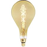 LED dimmbar Große Edison Glühbirne PS52 Keramik A160 LED Filament-Glühbirne dimmbar 6 W Bernstein Farbe Licht E27 Sockel 220 V Deko Glühbirne
