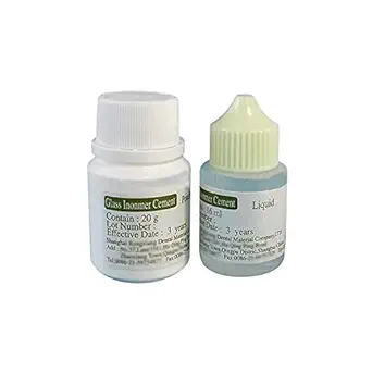 Dental Glass Ionomer Cement GIC - Pack of 3 Bottle Powder + 3 Bottle Solution | Radio Opaque