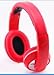 Produktbild Classic Style ohrenumschließende Stereo-Kopfhörer Headset mit Mikrofon für Panasonic Lumix DMC-CM1/P31/Eluga/Eluga Power/TOUGHPAD fz-x1 – Rot + mynetdeals Stylus