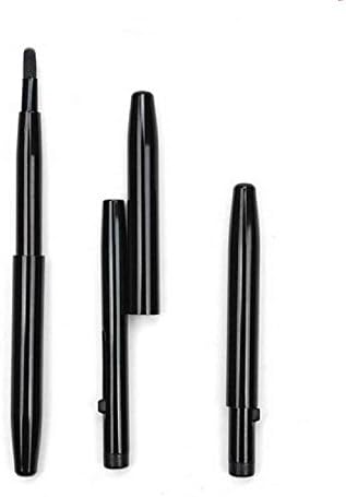 WAQIONG 1PC Retractable Lip Brush with Cap Portable Lipsticks Gloss Creams Applications Lip Liner Tool Antibacterial Cosmetic Brush Black