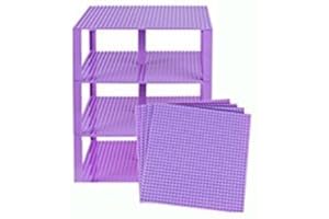 Strictly Briks Lot de 4 plaques de Base - avec Stackers 2x2 améliorées - de qualité - pour Construire Une Tour - Compatible avec Les Plus Grande Marques - 25,4 x 25,4 cm - Lavande
