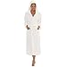 Produktbild Bademantel mit Kapuze Damen Herren Morgenmantel weich und super flauschig, Coral Fleece Saunamantel lang, aqua-textil 0010843 Malibu XL woll-weiß