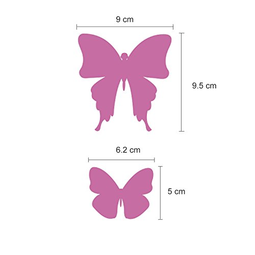 Walplus Wandsticker Rose Gold 3D Schmetterlinge Abnehmbare selbstklebend Wandbild Kunst Abziehbilder Vinyl Home Dekoration DIY Living Schlafzimmer Décor Tapete Kinder Zimmer Geschenk - 4