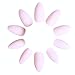 Ejiubas Pink Color Matte & Glossy Stiletto Shape Full Cover False Nail Tips - Pack of 24 Pcs with Nail Glue