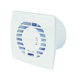 Ideal para baños, cocinas y pequeños locales cerrados diseñado para agujeros de diámetro 100 mm montable a pared y techo azionabili mediante el interruptor de la luz