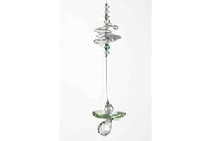 WILD THINGS Cascade Crystal Guardian Angel Birthstone Suncatcher AUGUST - PERIDOT - Embellished with Swarovski Crystals