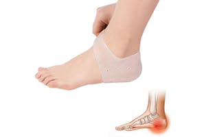 YOTOWN 1 par de calcetines hidratantes de gel de silicona, para proteger el talón, para aliviar el dolor (carne)