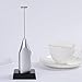 Produktbild Milchaufschäumer, elektrischer Schneebesen, leistungsstarker Handheld-Eier, Latte Cappuccino Aufschäumer, Zauberstab für Heißmilch, silber