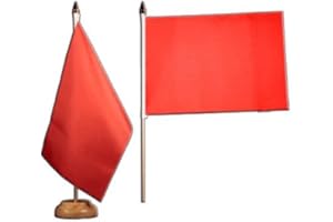 Flaggenfritze Tischflagge Tischfahne Einfarbig Rot - 15 x 22 cm