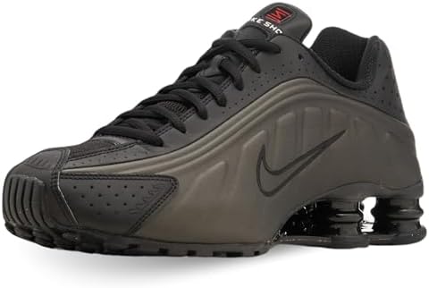 NIKE Shox R4, Sneaker Donna, Black Black Bright Crimson, 39 EU
