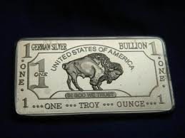 Preisvergleich Produktbild Silberbarren German Silver Silber Barren 1 oz American Buffalo Neu