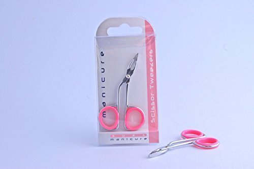 SM00425 Tweezer Scissors Flat Tip Eyebrow Stainless Steel Hair Removal