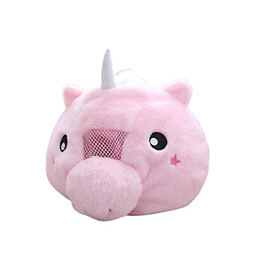 FENICAL Máscara de peluche con cabeza de animal Unicornio rosado Sombrero Cosplay de dibujos animados Apoyos fotográficos Sombrero