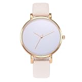 Souarts Damen Armbanduhr Farbwechsel Uhr unter UV von Weiß bis Lila Temperatursensor Entfärbung Blumen Muster Einfach Stil Analoge Quarz Uhr mit Batterie Charm Zubehör