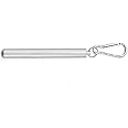 ANAB GI Reusable Straw Collapsible Metal Drinking Straw Portable Straw with case (Silver)