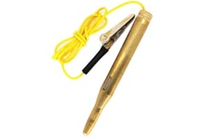 ETbotu Tester per circuiti automobilistici, Sonda del rivelatore della penna di prova di tensione della lampada del tester del circuito della luce dell'automobile di CC 6-24V Oro