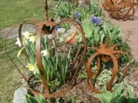 Edelrost Krone „Lilie“ 54x50cm rostige Gartendekoration - 3