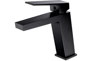 MICE COLLECTION IMEX - Grifo de lavabo monomando de baño para agua fría/caliente serie ART Negro Mate - BDAR025-1NG