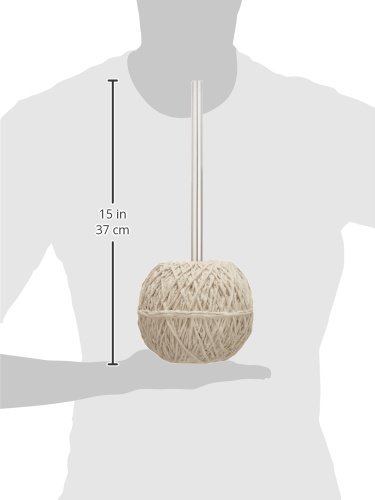 Wenko 21813100 WC-Garnitur Wollknäuel Kunststoff – Polyresin, 15,5 x 38 x 15,5 cm, taupe - 3