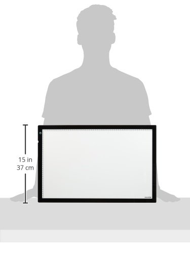 Huion A2 – Tablero de trazado digital para artes gráficas con luz LED de 26.8 pulgadas. Color negro y blanco