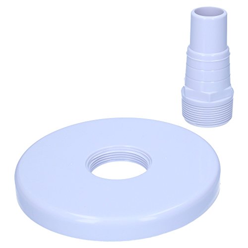 Saugplatte für Skimmer von SL247, zum Anschluss von Bodensaugern inkl. Schlauchtülle für 32/38mm Poolschlauch, passend für Miniskimmer mit einem Durchmesser von ca. 15,5cm - 8