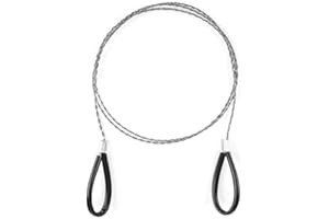 ALOMEJOR Sierra de Alambre Aire Libre Alambre de Acero Saw Scroll Emergencia Saw Pocket para Aire Libre Emergencia Kit de Supervivencia Bushcraft Equipo Caza Senderismo Árbol Corte