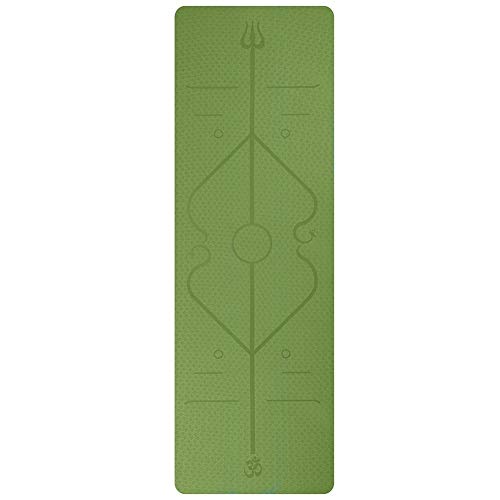 Preisvergleich Produktbild Pilates Gymnastikmatte Alignment Guides Yogamatte Gymnastikmatte Fitnessmatte Trainingsmatte Multifunktionale Umweltschutz Yoga-Matte Körper Linie Pad