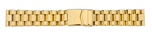 22mm Eichmller Massives Edelstahlarmband E96 PVD vergoldet mit Sicherheitsfaltschliee
