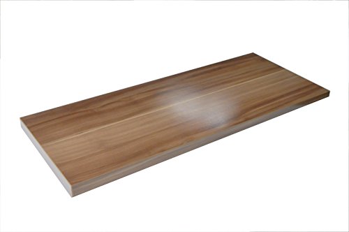 Wandregal Slim Livingboard inkl. Träger in Nussbaum Glanz 1000x250x19 mm