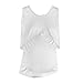 Koly Maternity Breastfeeding Vest Shirt Blouse Pregnant Clothes Nursing Tops (White)