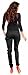 Zeta Ville Pregnancy Maternity Cotton Shiny Fabric Harem Trousers w/ Pockets 040 (UK 12/14, Black)