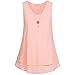 Produktbild Damen Sommer Tank Crop Tops Vest Tanktops Weste Cami DOLDOA Oberteile T-Shirt Geburtstags Geschenk Für Frauen Mädchen Freundin (EU:38, Orange - 11)