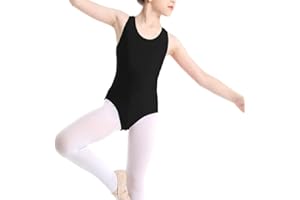 R&N FASHIONS Girls Sleeveless Shiny Nylon Leotard – Comfortable Stretch Fit for Gymnastics, Ballet, Dance, Stage Performance – Durable, Breathable Sportswear