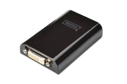 DIGITUS USB 3.0 zu DVI Adapter, Video konverter, Auflösung bis zu 2048x1152 px, erweitert und dupliziert