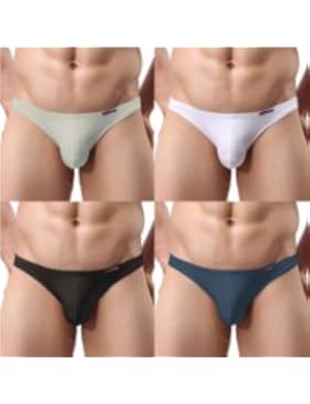 Adorneve Herren String Modal Bequem Einfarbig 4er Pack Slips