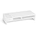 Produktbild Finether Monitorständer Bildschirmständer Tischaufsatz Schreibtischaufsatz Schreibtischregal für Monitorerhöhung Bildschirmerhöhung aus WPC weiß 48 x 20 x 10 cm