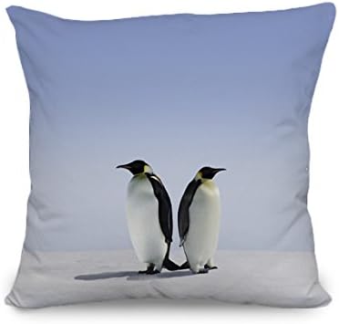 Yinggouen Penguins Back To Back Decorate For A Sofa Pillow Cover Cushion 45 x 45cm