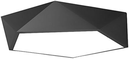 DDNL Contemporary Geometry Creative Ceiling Lamp LED Energy Saving Flush Mount with 1 Light,Black
