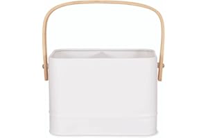 Portland Wash Up Tidy by Garden Trading | Crafted in Bamboo & Powder Coated Steel | Indoor Use Only | H11.5 X W16.5 X D10.5cm